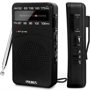 Pronus Portable AM/FM Radio - Black 🆕